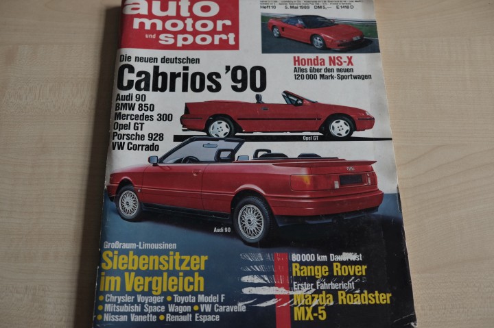Deckblatt Auto Motor und Sport (10/1989)